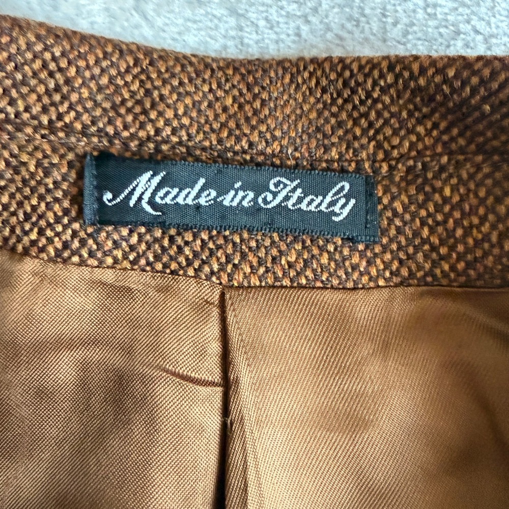 Vintage Ermenegildo Zegna Brown Cashmere Blazer Sport Coat Made in Italy 52 Mens - Picture 8 of 9